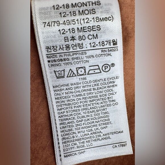 Baby GAP Girls Kids Leopard Print Sleeveless Corduroy Dress. 12-18 Months. - Picture 5 of 6